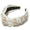 Women Lele Sadoughi | Daisy Embellished Knot Headband Ivory