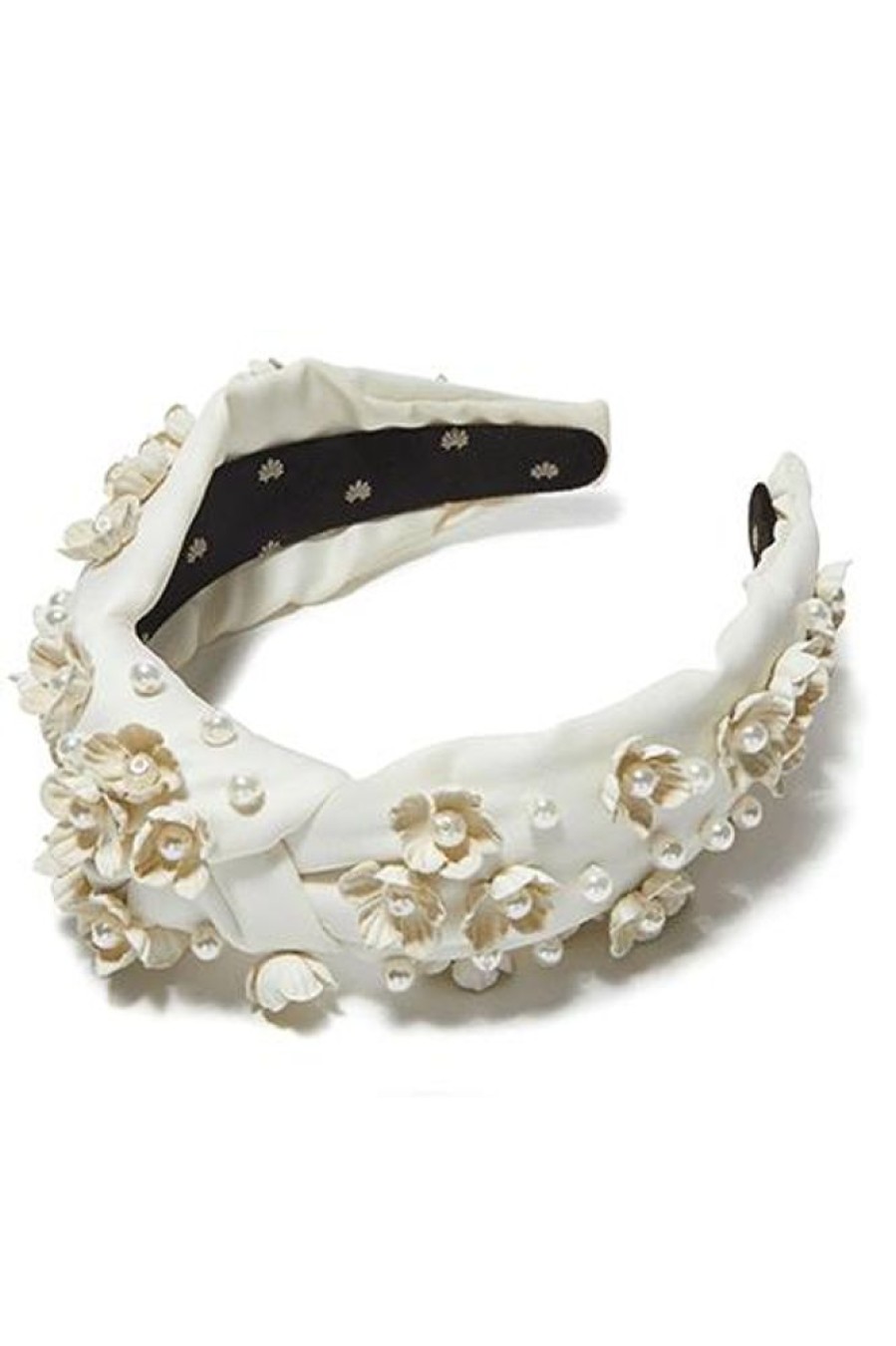 Women Lele Sadoughi | Daisy Embellished Knot Headband Ivory