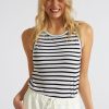 Women Enza Costa Blouses | Easy Tank White/Black