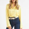 Women Show Me Your MuMu Blouses | Smith Button Down Butter Yellow