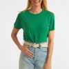 Women Monrow Tees | Linen Athletic Tee