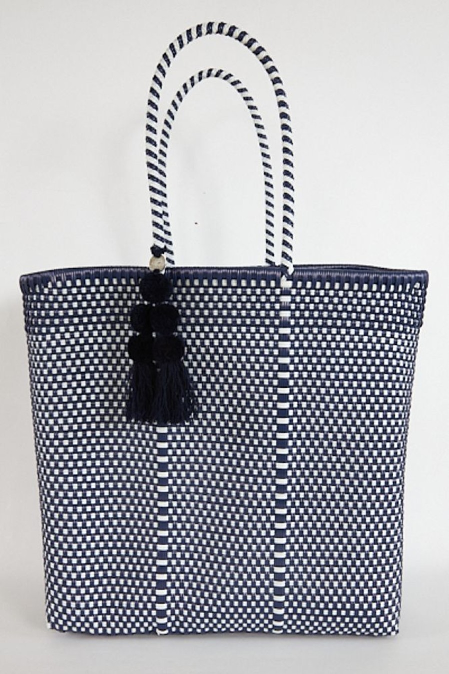 Women e.Allen | Open Large Tote Navy/White