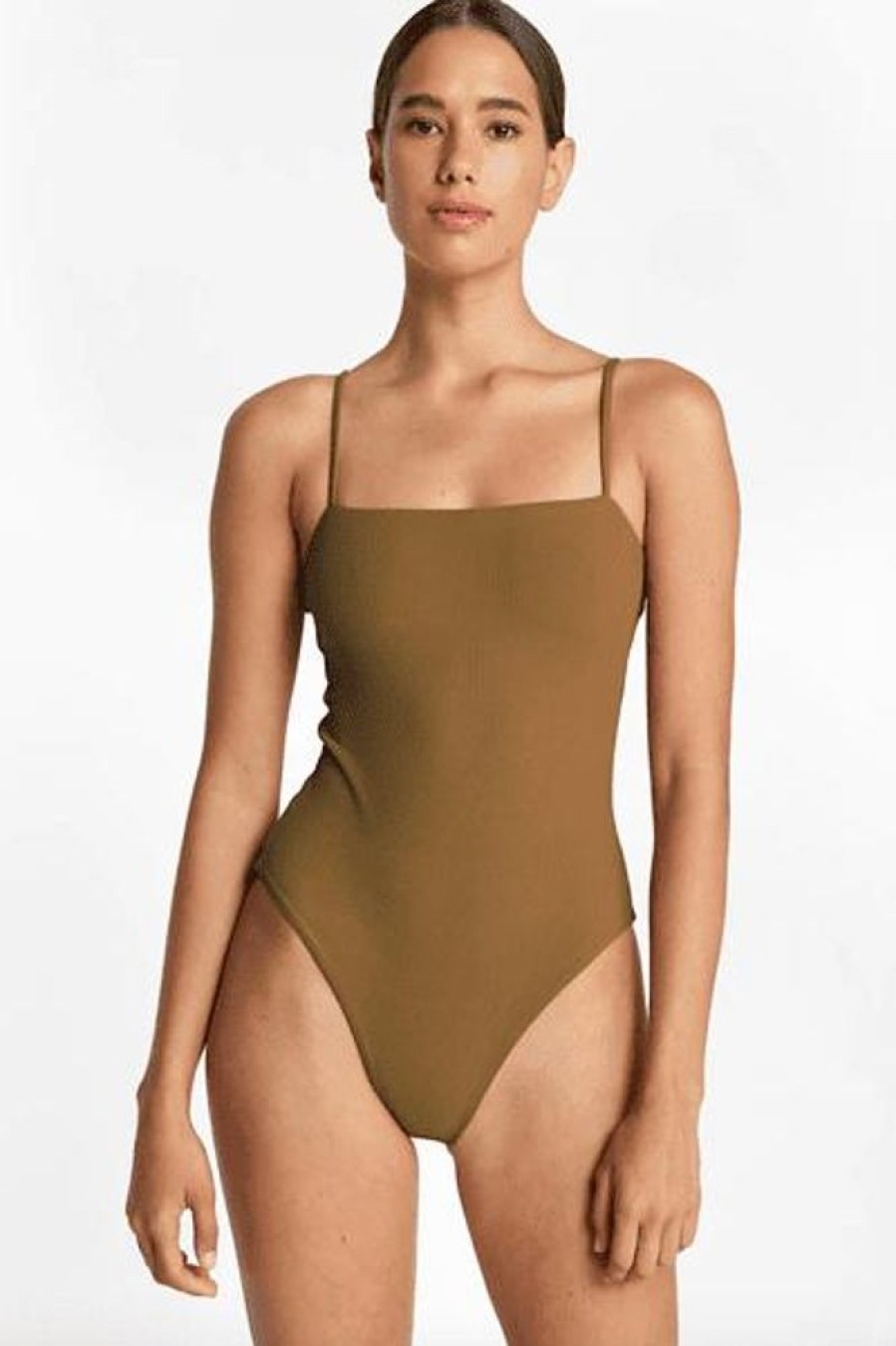 Women MIKOH | Osso One Piece Rib Chocolat