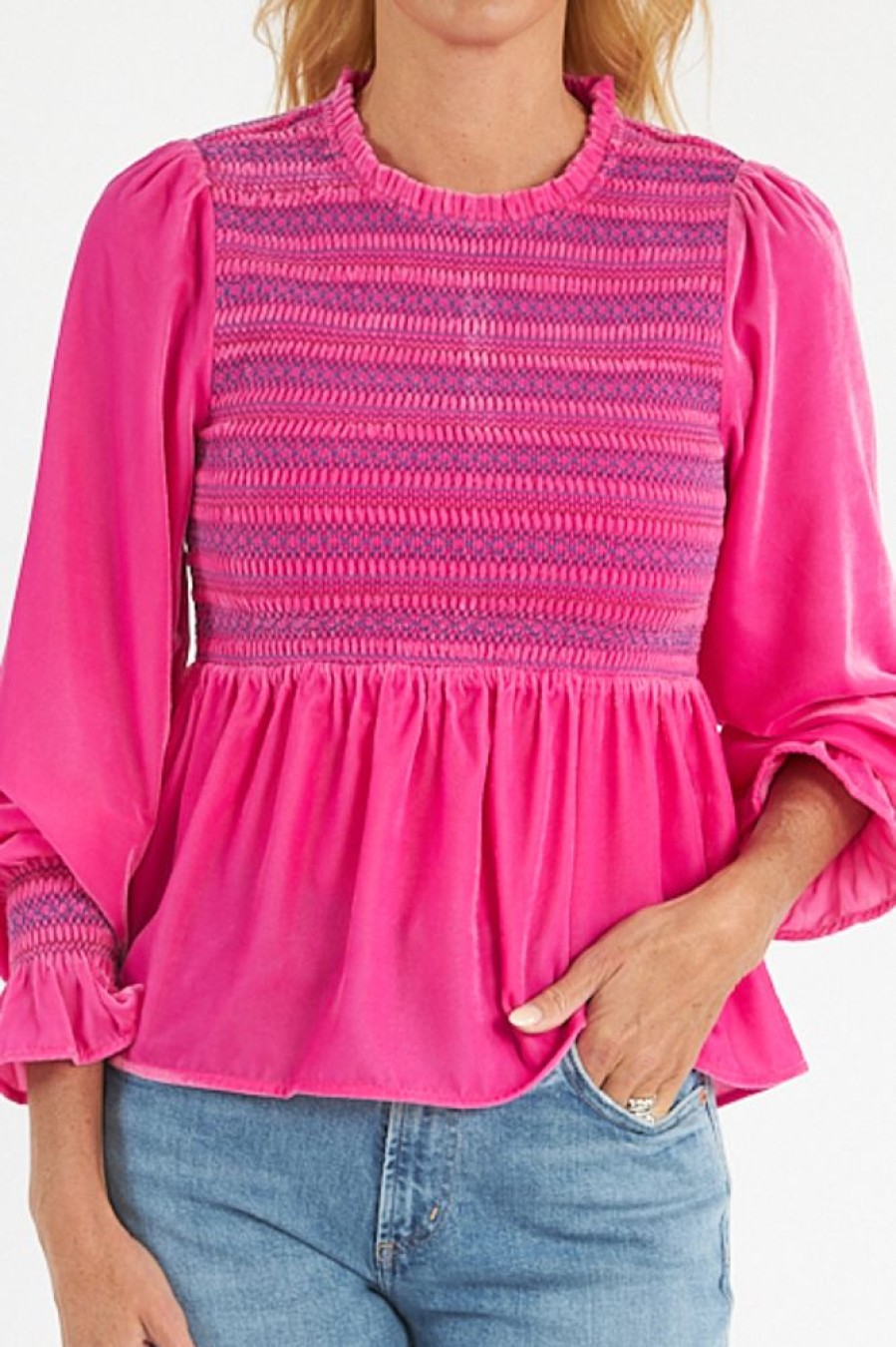 Women Allison NY Blouses | Julia Smocked Top