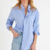 Women Citizens of Humanity Blouses | Kayla Shirt In Blue End On End