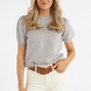 Women French Connection Blouses | Babysoft Short Puff Slv Jumper