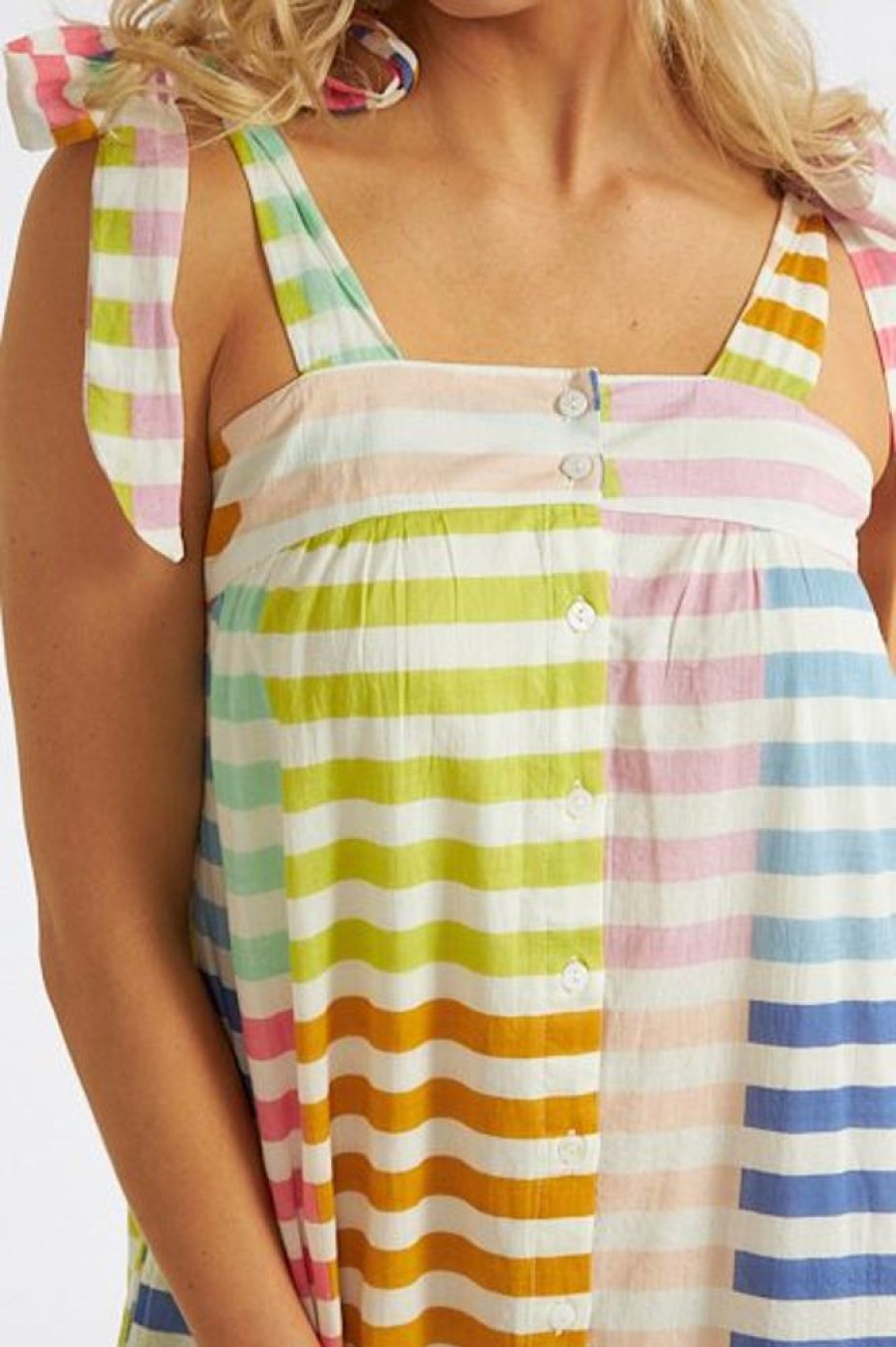 Women Sunshine Tienda | Colorful Stripe Positano Dress