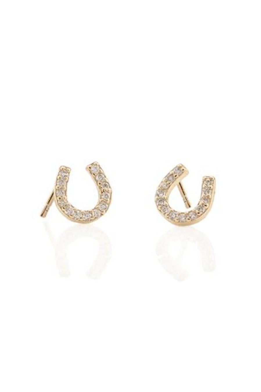 Women Kris Nations | Horseshoe Crystal Stud Earrings