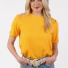 Women Monrow Tees | Short Sleeve Tee With Shoulder Cutout