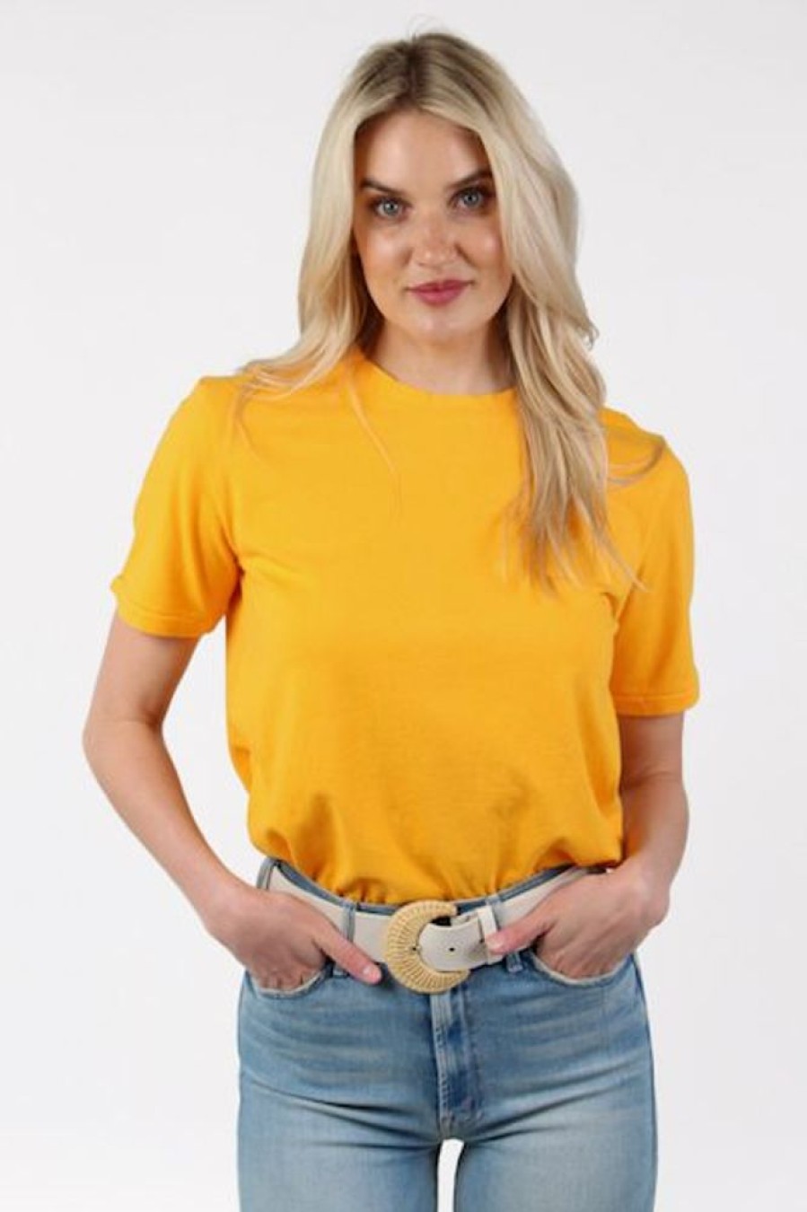 Women Monrow Tees | Short Sleeve Tee With Shoulder Cutout