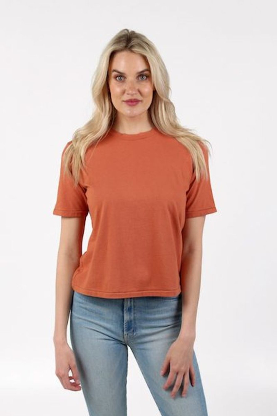 Women Monrow Tees | Short Sleeve Tee With Shoulder Cutout