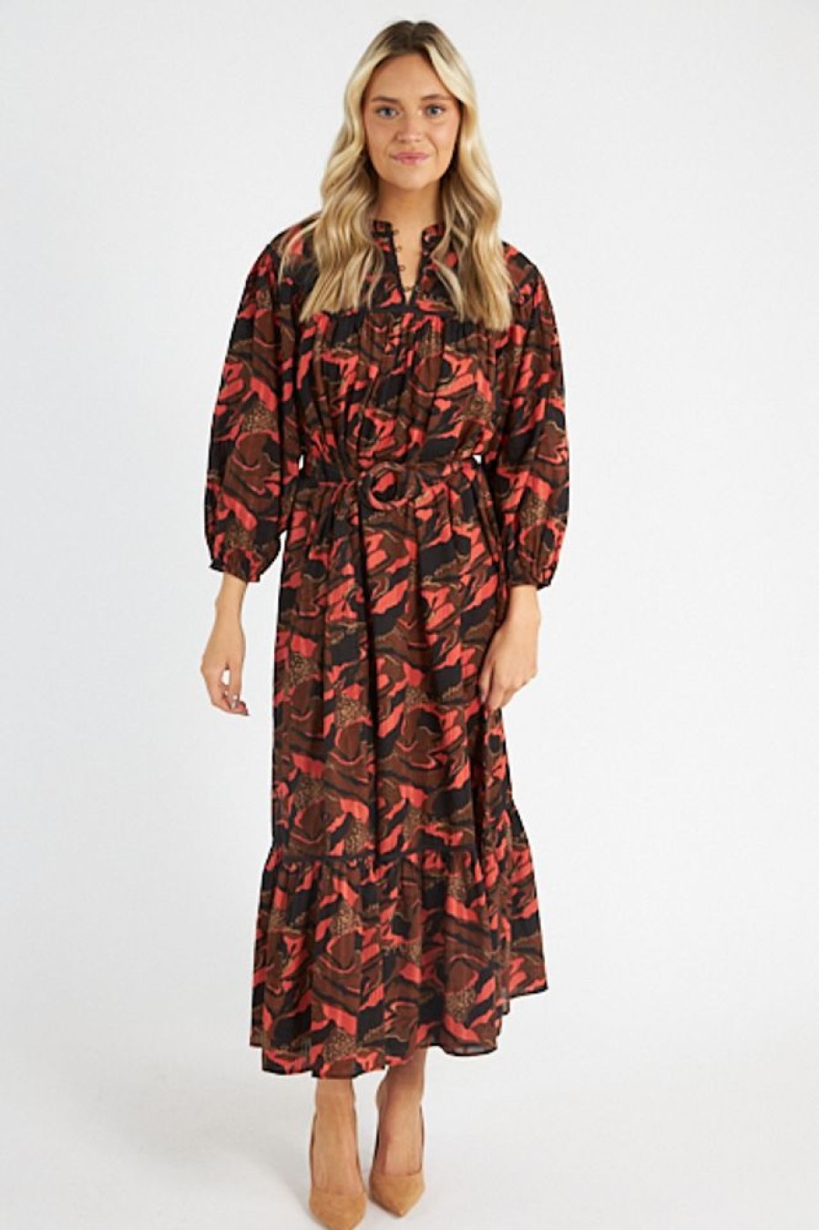 Women Cleobella | Sabine Printed Ankle Dress