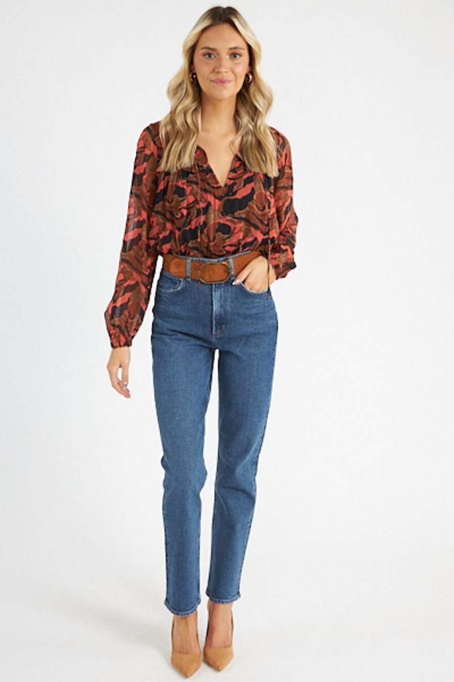 Women Cleobella Blouses | Octavia Printed Blouse