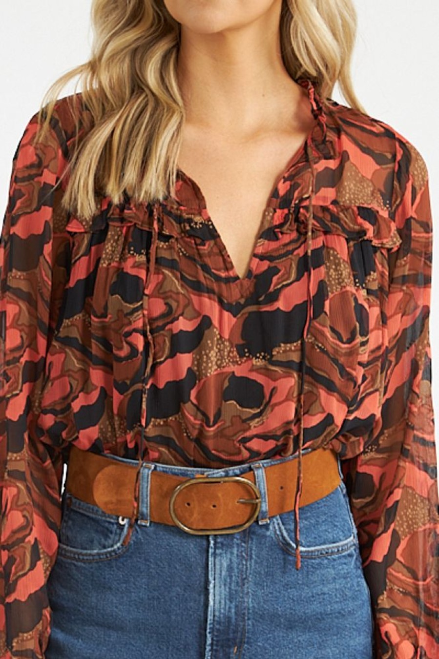 Women Cleobella Blouses | Octavia Printed Blouse