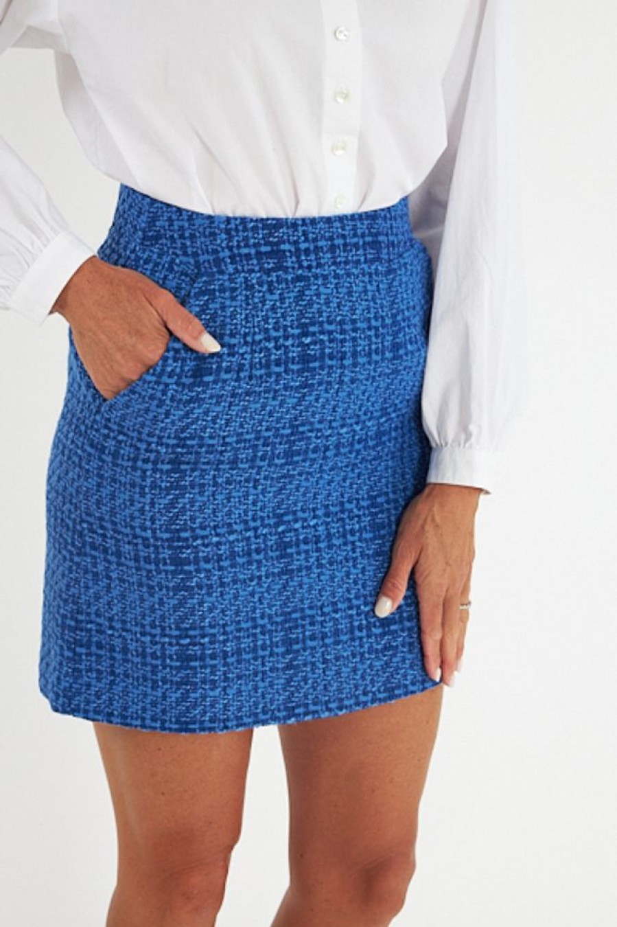 Women French Connection Skirts | Azzurra Tweed Mini Skirt