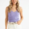 Women GREYLIN Tees | Rosy Rib Knit Top