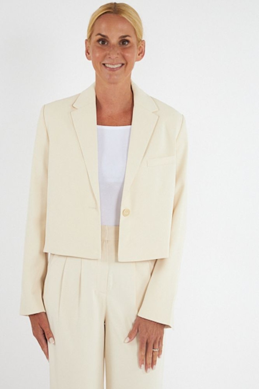 Women French Connection | Harry Suiting Cropped Blazer