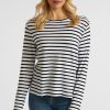 Women Enza Costa Tees | Breton Top White/Black